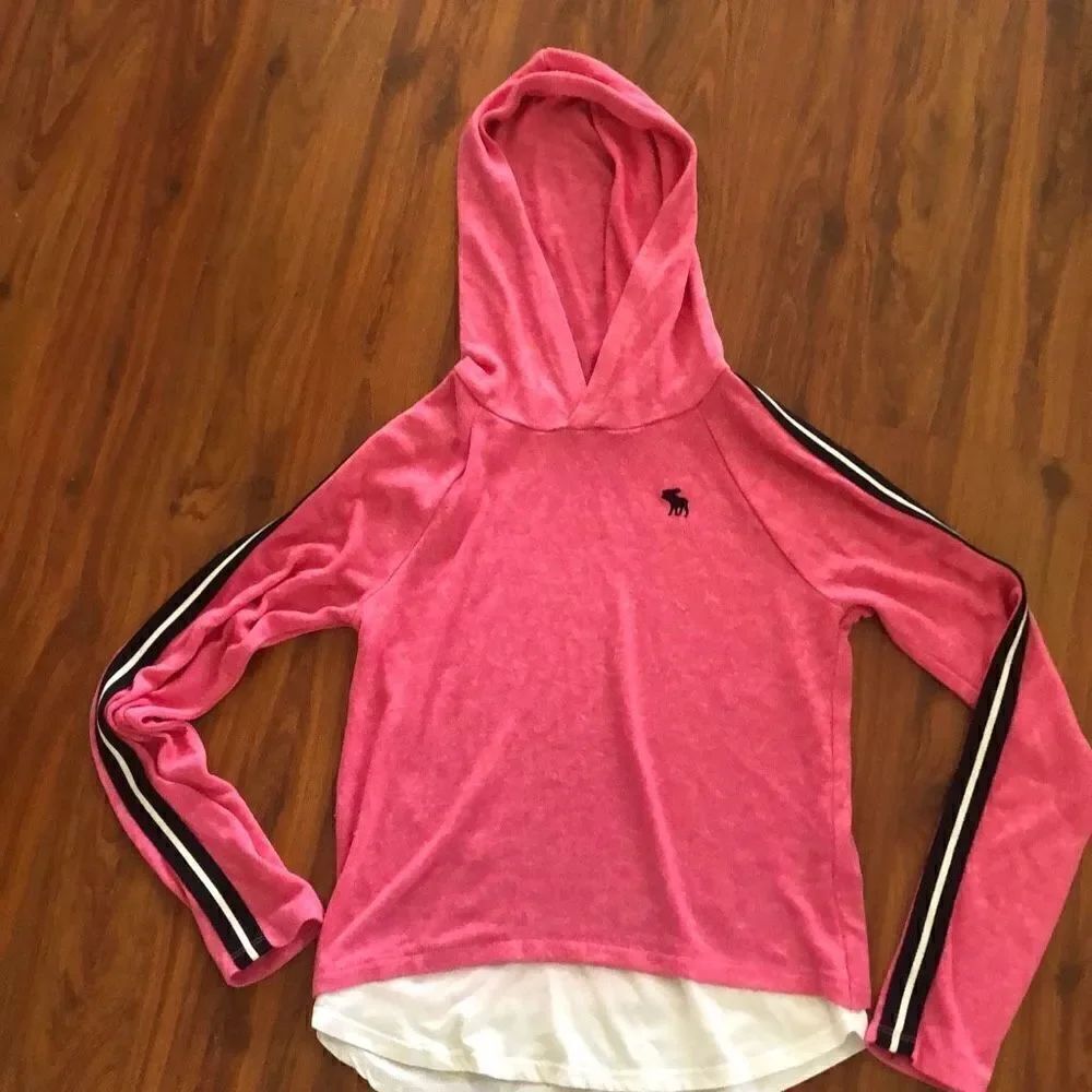 Abercrombie kids, pink striped hoodie Girls, 9/10 